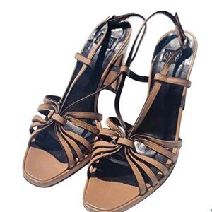 Anne klein. vintage, open-toed sandals w/ block heel. size: 6.5